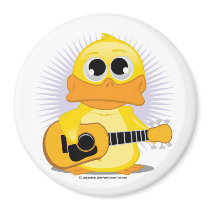 Guitar (Acoustic) Duck Refrigerator Magnets