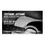 Guitar Acoustic Grunge Music Business card