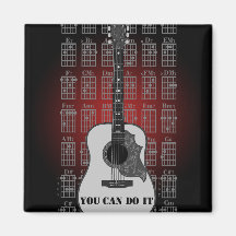 Guitar and chord 06 冷蔵庫マグネット