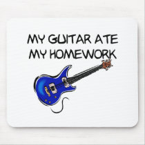 Guitar Ate My Homework Mouse Pad