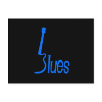 Guitar Blues Postcard