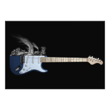 Guitar City Photo Print