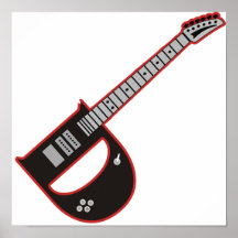 Guitar D Print