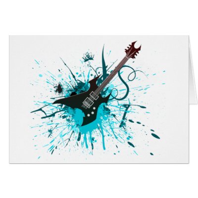 Guitar Graffiti - Emo Rock Music Band Alternative Cards
