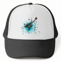 Guitar Graffiti - Emo Rock Music Band Alternative Mesh Hat