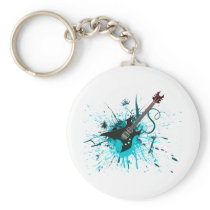Guitar Graffiti - Emo Rock Music Band Alternative Key Chains