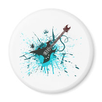 Guitar Graffiti - Emo Rock Music Band Alternative Fridge Magnet