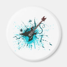 Guitar Graffiti - Emo Rock Music Band Alternative Fridge Magnet