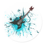 Guitar Graffiti - Emo Rock Music Band Alternative stickers