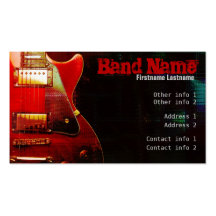 GUITAR "GrungeRed" Business card