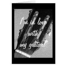 Guitar Head Guitar Love Card