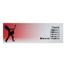Guitar Jam  - Skinny Business Cards