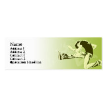 Guitar Jump  - Skinny Business Cards