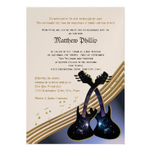 Guitar Music Bar Mitzvah Personalized Announcement