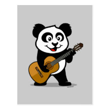 Guitar Panda Postcard