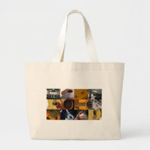 Guitar Photos Collage Canvas Bags