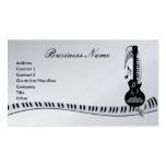 Guitar Piano & Music Notes Business Cards