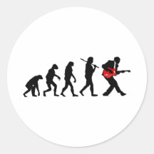Guitar player evolution sticker
