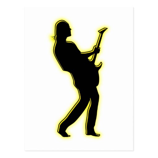 Guitar player guitar more player post cards