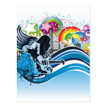 Guitar Player ~ Rock Heavy Metal Band Music Postcards