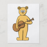 Guitar Playing Bear. Flyer Design
