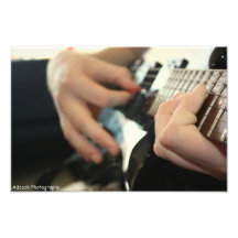 Guitar Playing Photographic Print