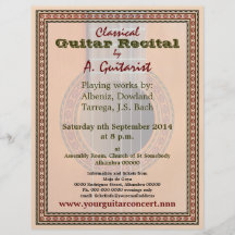 Guitar recital or concert flyer