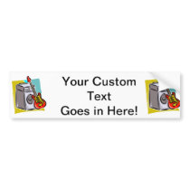 Guitar Red Leaning on Amp Graphic Bumper Sticker