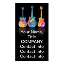 GUITAR REFLECTIONS Customizable BUSINESS CARDS