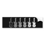 Guitar Rock With Six Guitar Silhouettes