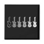 Guitar Rock With Six Guitar Silhouettes
