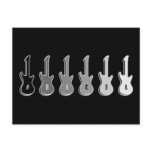 Guitar Rock With Six Guitar Silhouettes