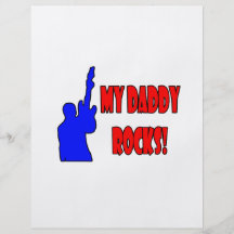 guitar rocks holding up electric red blue daddy flyer