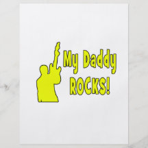 guitar rocks yellow holding up electric daddy rock personalized flyer