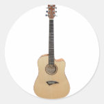 guitar round sticker