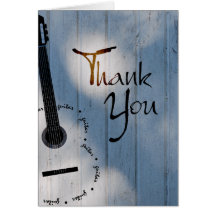 Guitar Thank You Note Card