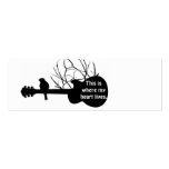 guitar, This is where my heart lives. business cards