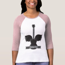 Guitar Wings Ladies Raglan - Customised Tee Shirts