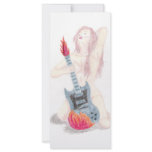Guitar Woman Rack Card rack cards