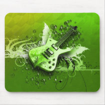 Guitare au milieu du vert - tapis de souris