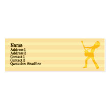 Guitarist  Stripes - Skinny Business Card