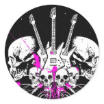 guitars and skulls stickers