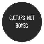 guitars not bombs stickers