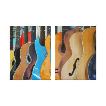 Guitars Wrapped Canvas Gallery Wrapped Canvas