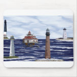 Gulf Coast lighthouses Mousepads