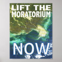 Gulf Oil Spill Lift the Moratorium poster