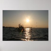 Gulf Shrimp Boat Poster