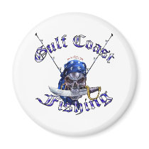 GulfCoast Fishing Pirate Fridge Magnet