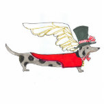 Gulliver's Angel Dachshund Christmas Ornament photo sculptures