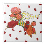 Gulliver's Angels Apricot Poodle Tile Trivet